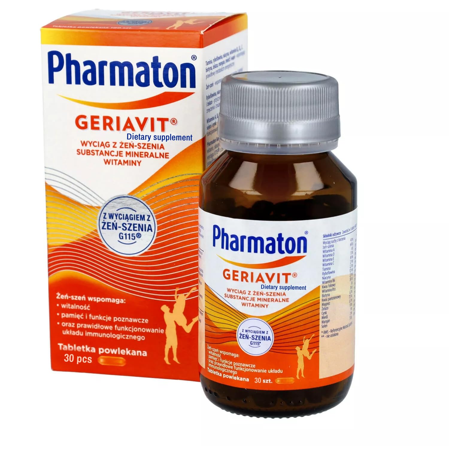 PharmatonPharnnaton Geriavit 30 CPS/TBS, geriavit Healthcare, versión europea.