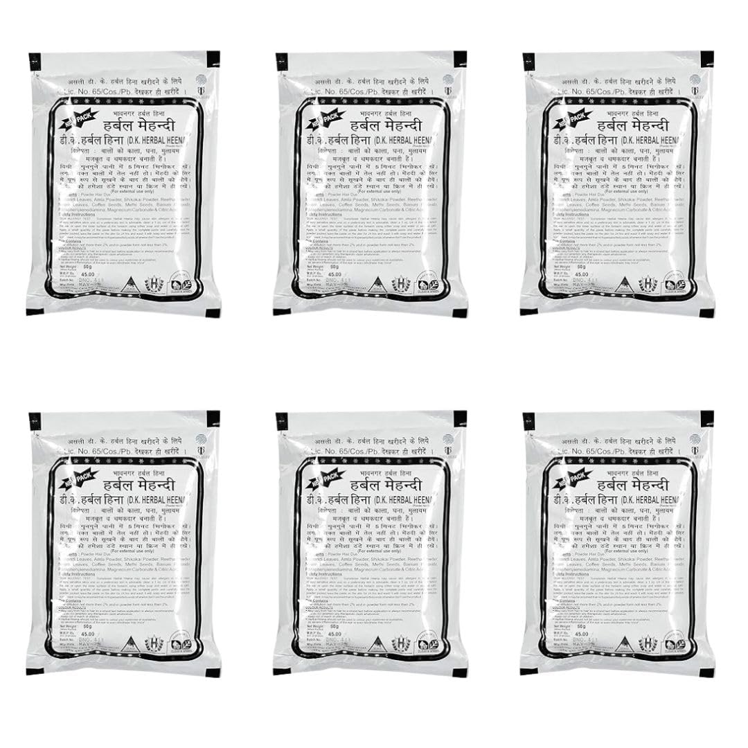 D.K. Herbal Henna Hair Colour Powder, Pack of 6-image-37