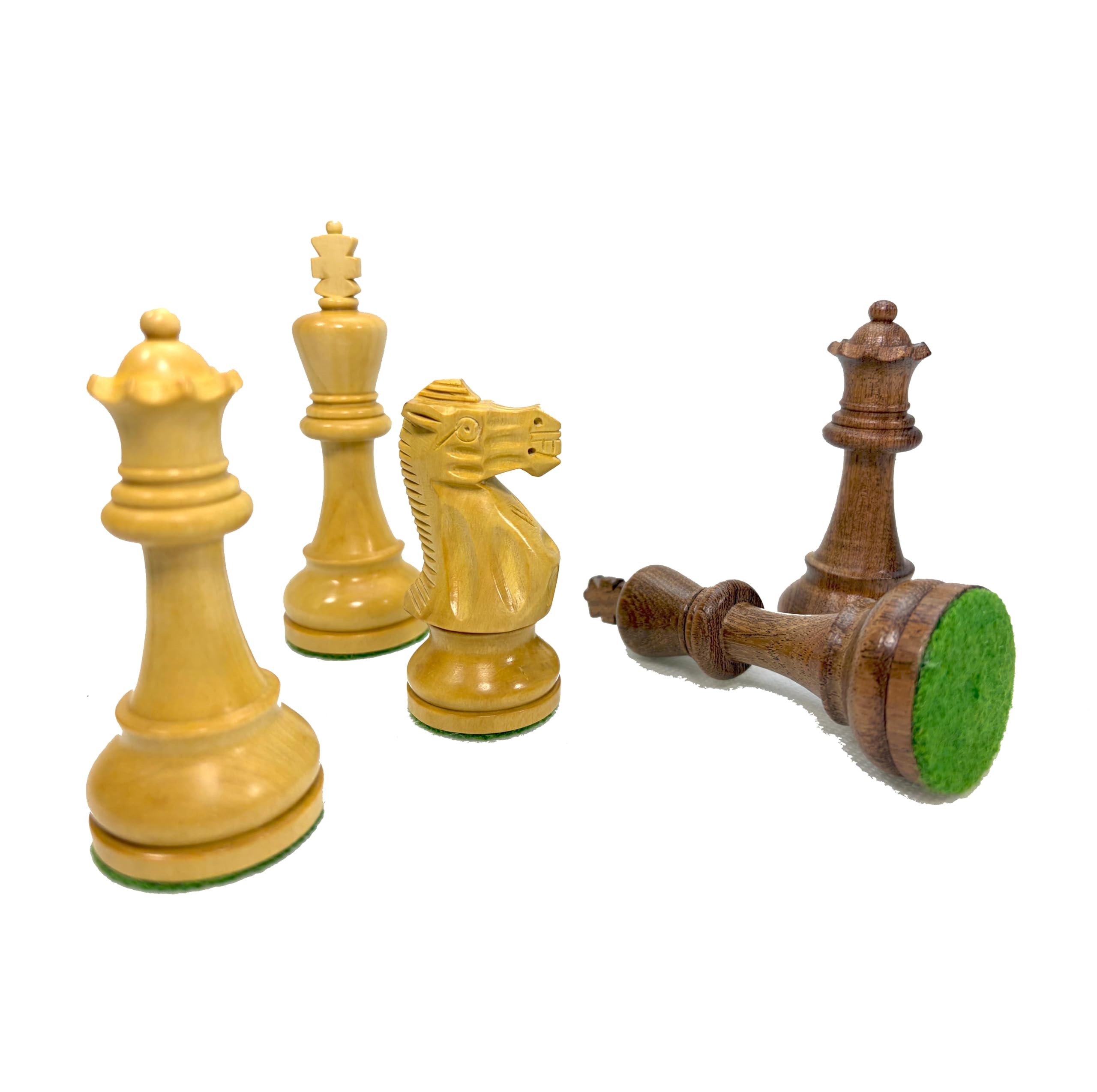 ROOGU German Staunton 3,75'' Figure di scacchi in legno di acacia bosso India (3,75'')