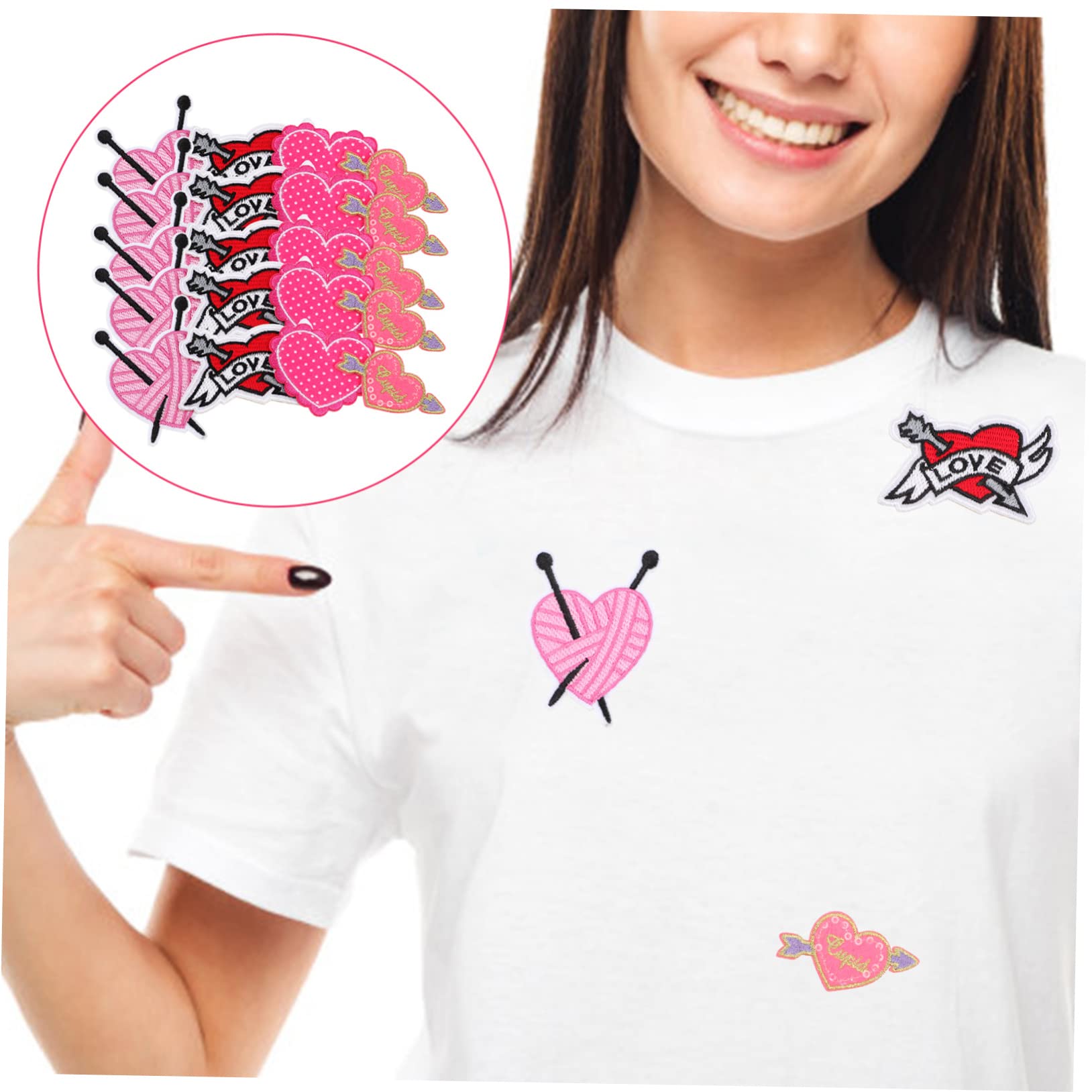 EXCEART 100piezas Parches De Termoadhesivos Para Ropa Parches Bordados De Para Ropa y Accesorios Para Jeans y Mochilas