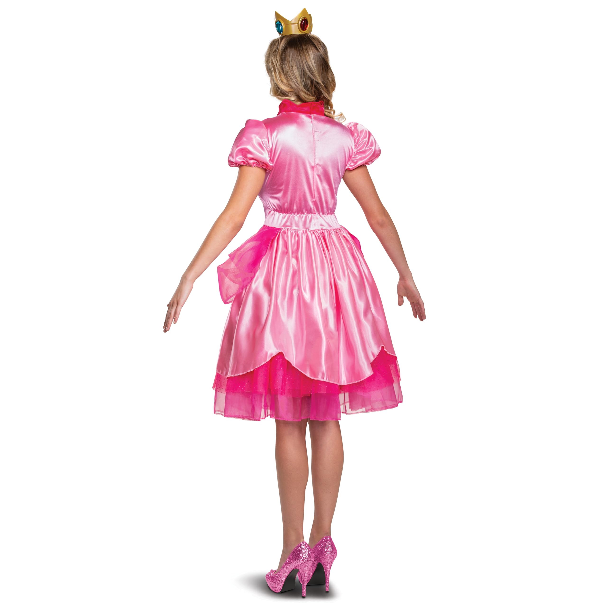 open lace back dress Amazon.com: Disguise Princess Peach Costume, Official Nintendo Super Mario  Bros Adult Costume Dress and Crown, Womens Size Small (4-6) : Clothing,  Shoes & Jewelry