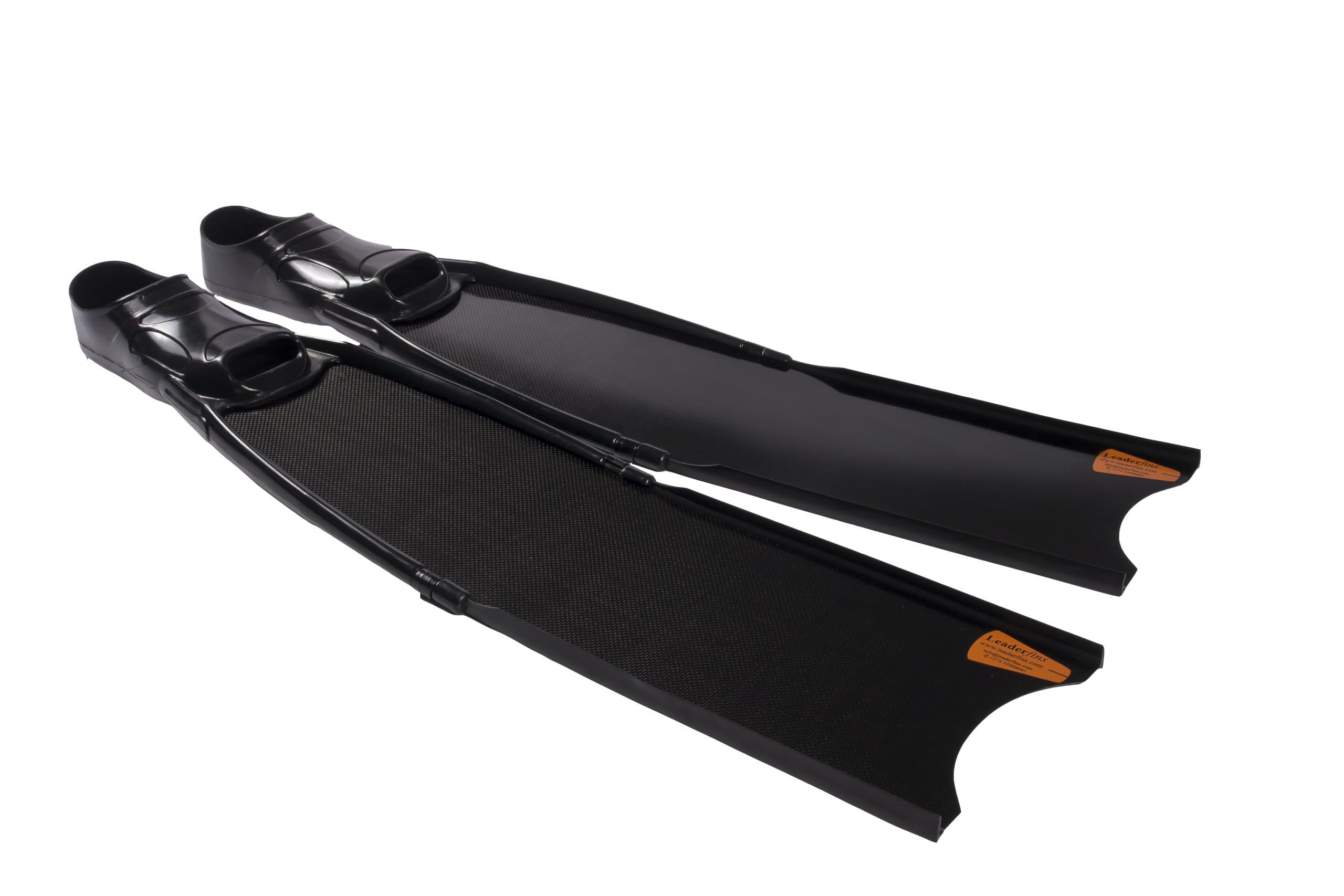 Leaderfins Carbon Fiber Freediving and Spearfishing Fins (EU 45-46 / US 11-12, Medium Stiffness)