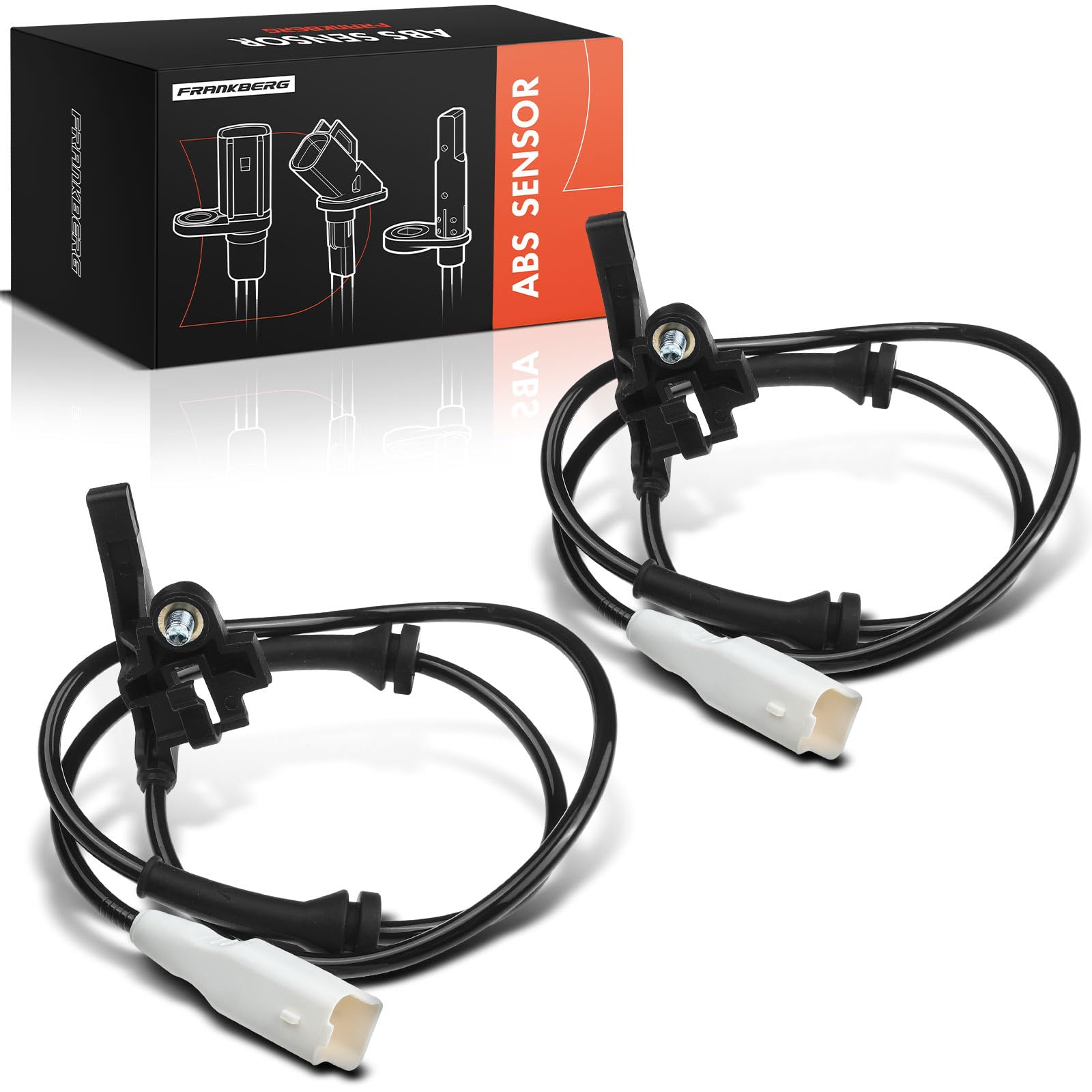 Frankberg 2 capteurs de vitesse de roue ABS arrière 96526967 | Compatible avec: 307 3A/C, C4 I LC, Berline C4, 307 Pause 3E, 307 CC 3B, 307 SW 3H, C4 Coupé LA