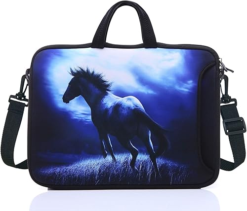 17.3 pulgadas portátil hombro manga bolsa caso con asa para 17 17.3 "Acer Dell Hp (caballo azul)