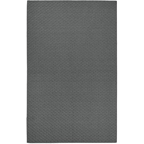 Garland Rug Town Square Cinder Gray 3' x 5' Non Slip Area Rug for Living Rooms & Hallways, Stylish & Durable for High-Traffic Areas
