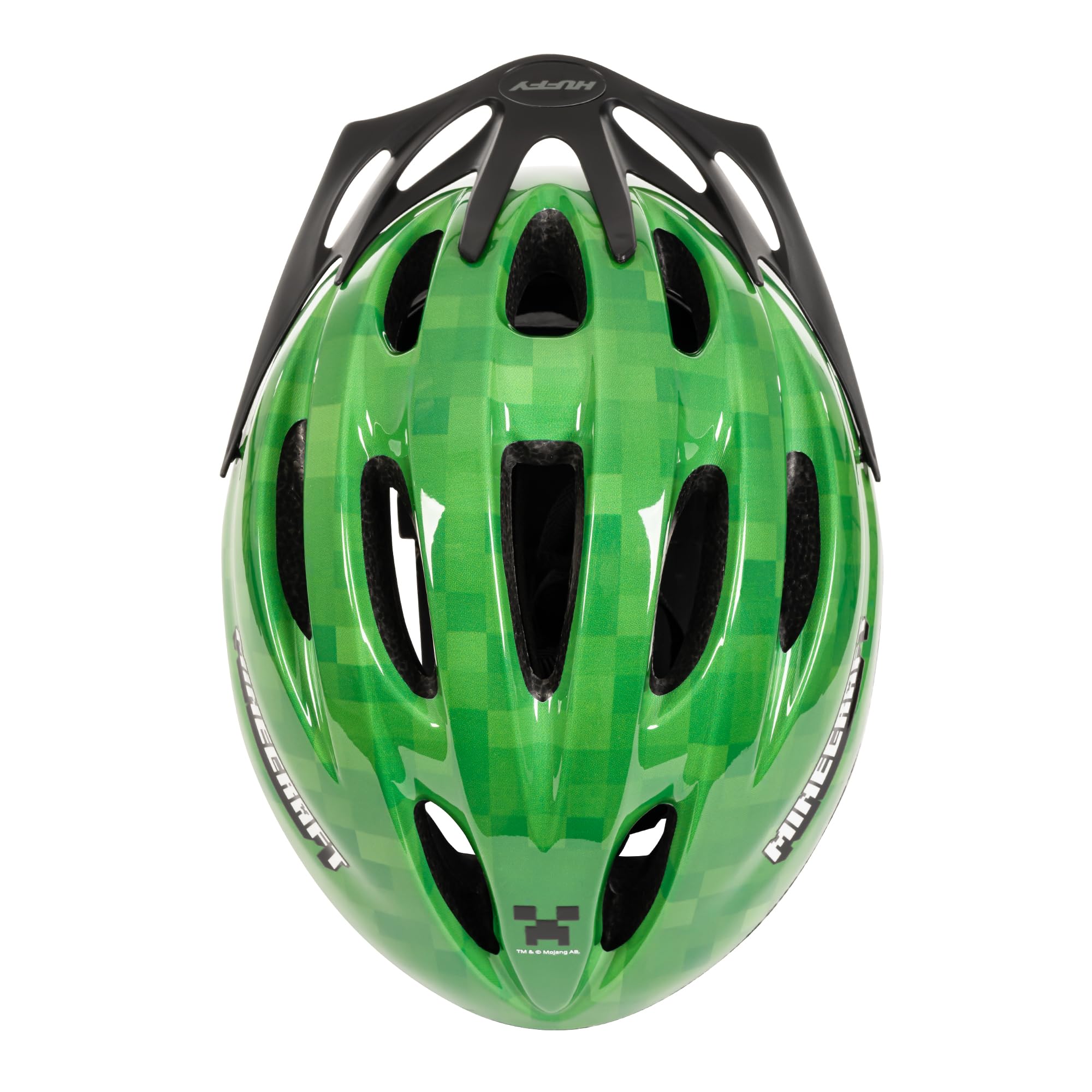 Minecraft Casque de vélo pour Enfants - Design Officiel Creeper - Casque de sécurité réglable pour garçons et Filles à partir de 3 Ans - Protection légère pour Tour de tête de 50 à 54 cm Huffy