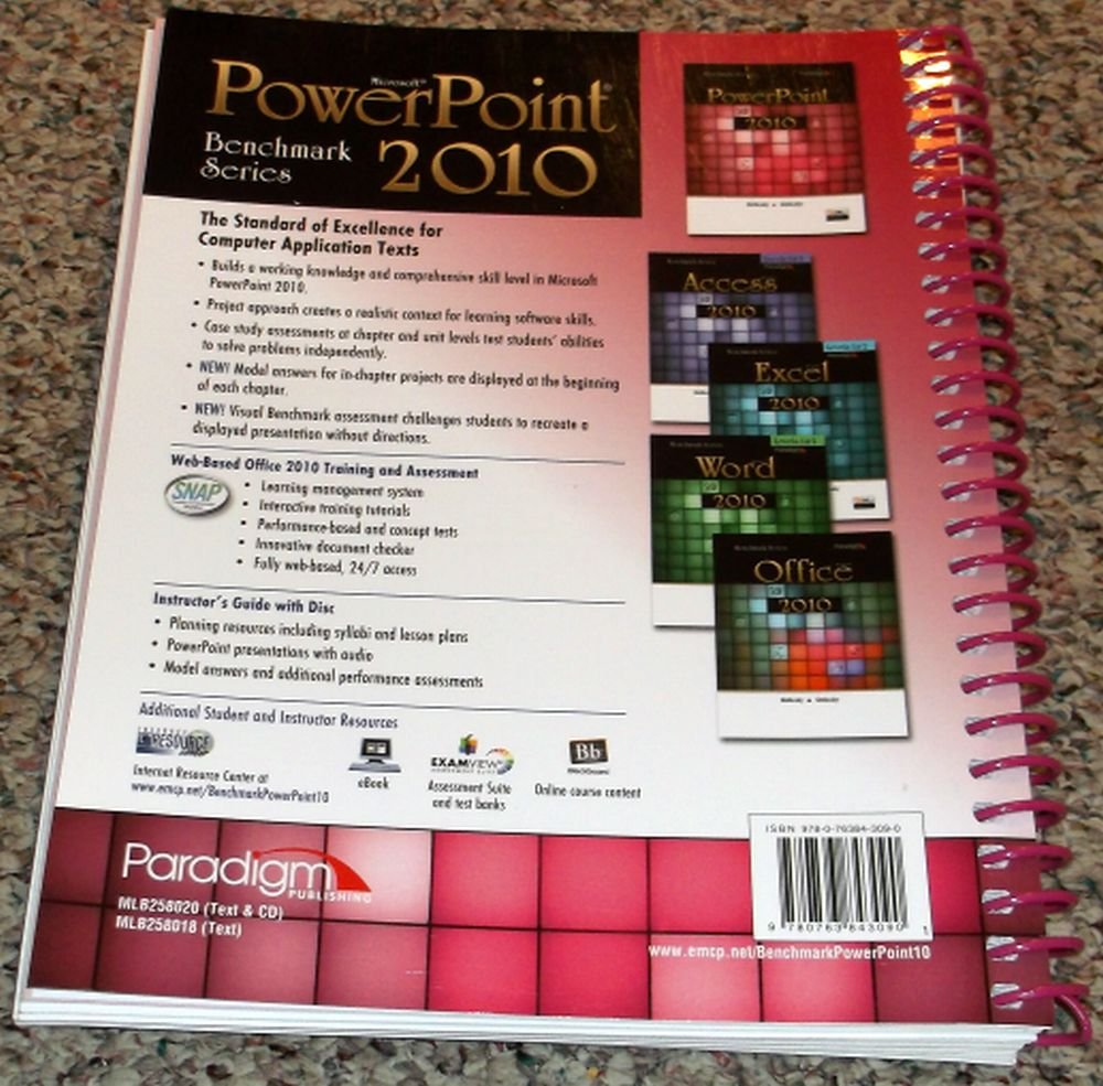 Microsoft Powerpt. 2010: Benchmark.. - With CD: Text with data files CD