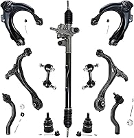 Vista 97 de Detroit Axle - Kit de suspensión FWD Front End de 10 piezas para Mitsubishi Lancer 02-07 2002 2003 2004 2005 2006 2007, 2 brazos de control