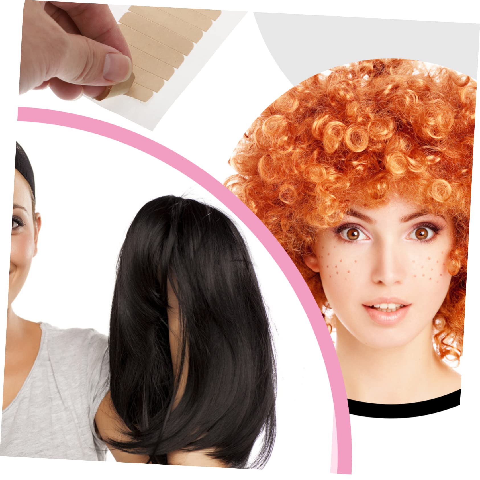 NULYLU Double Sided Tape for Hair Extensions 5 Sheets Long-Lasting Hold No Damage Adhesive