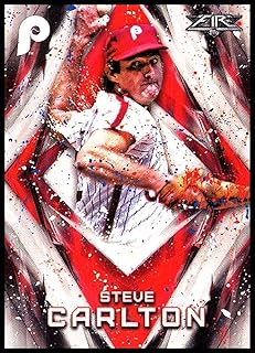 2017 Topps Fire #166 Steve Carlton Philadelphia Phillies Official MLB Baseball Trading Card in Raw (NM or Better) Condition