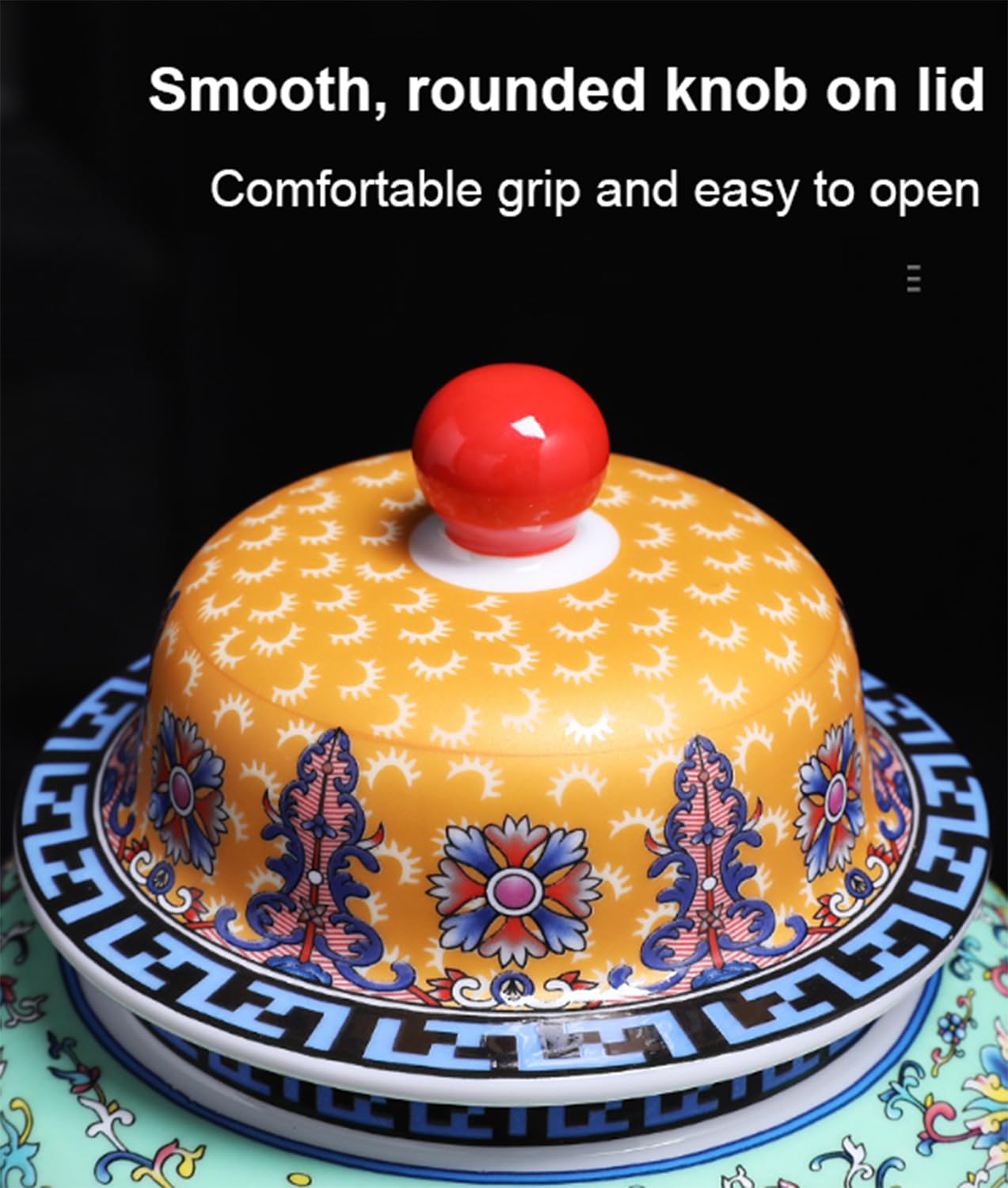 Kolorowe słoiki na imbir z pokrywkami, ceramiczny pojemnik na herbatę
