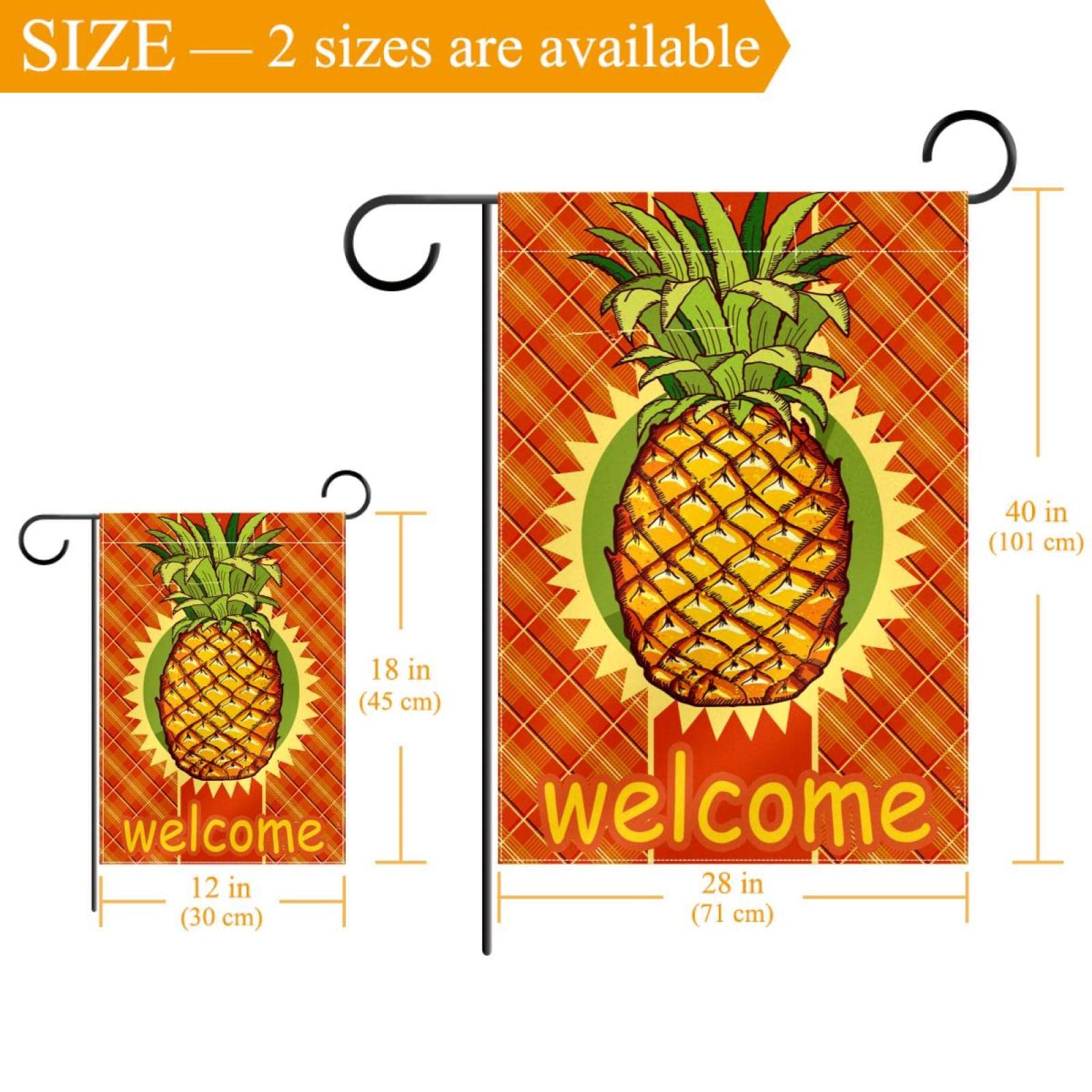 LoveGarden Gartenflagge Hello Summer Mit Ananas – Doppelseitig, 32,5 X 45,7 Cm, Jute