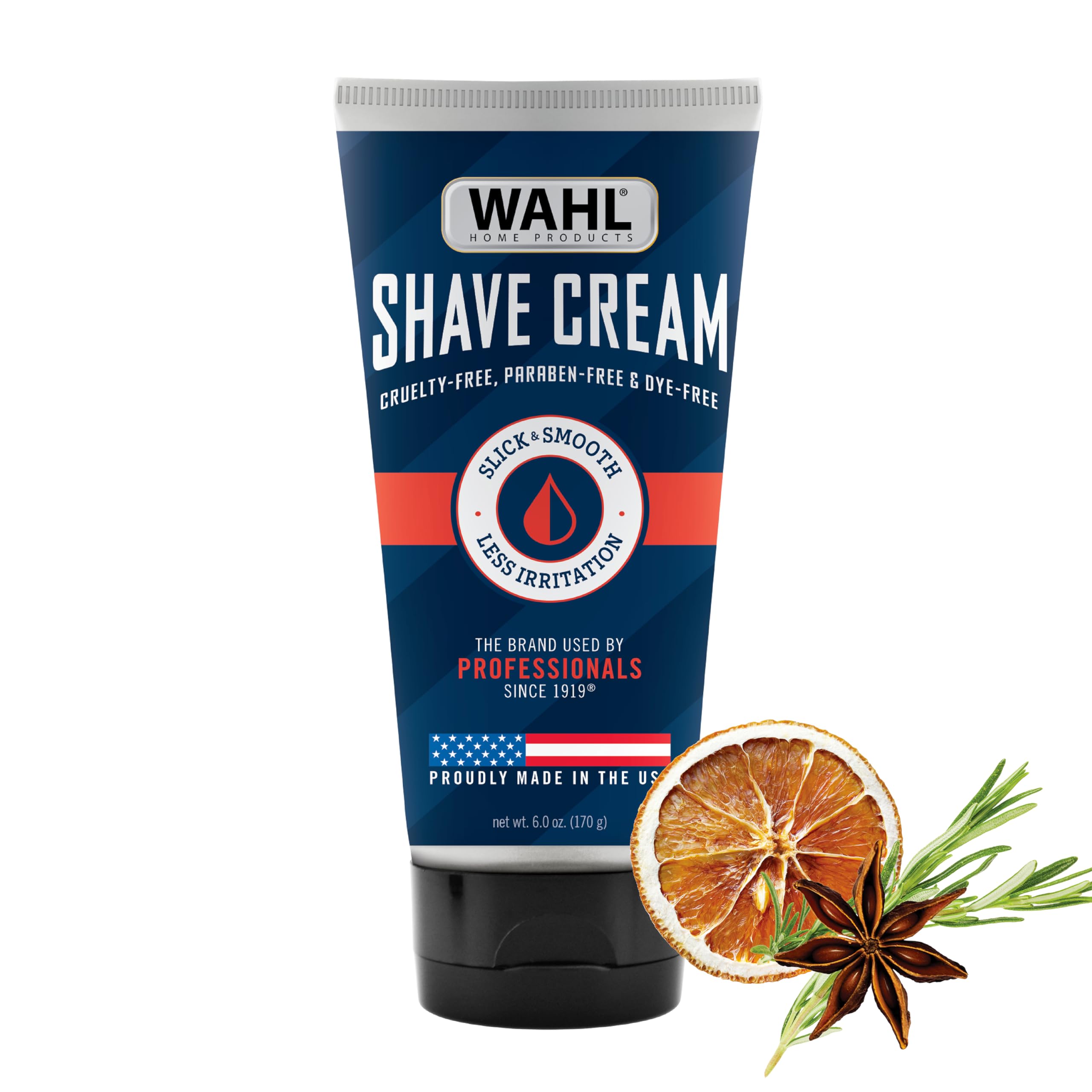Wahl USA Men's Shave Cream - A Slick & Smooth Shaving Cream, 6 oz