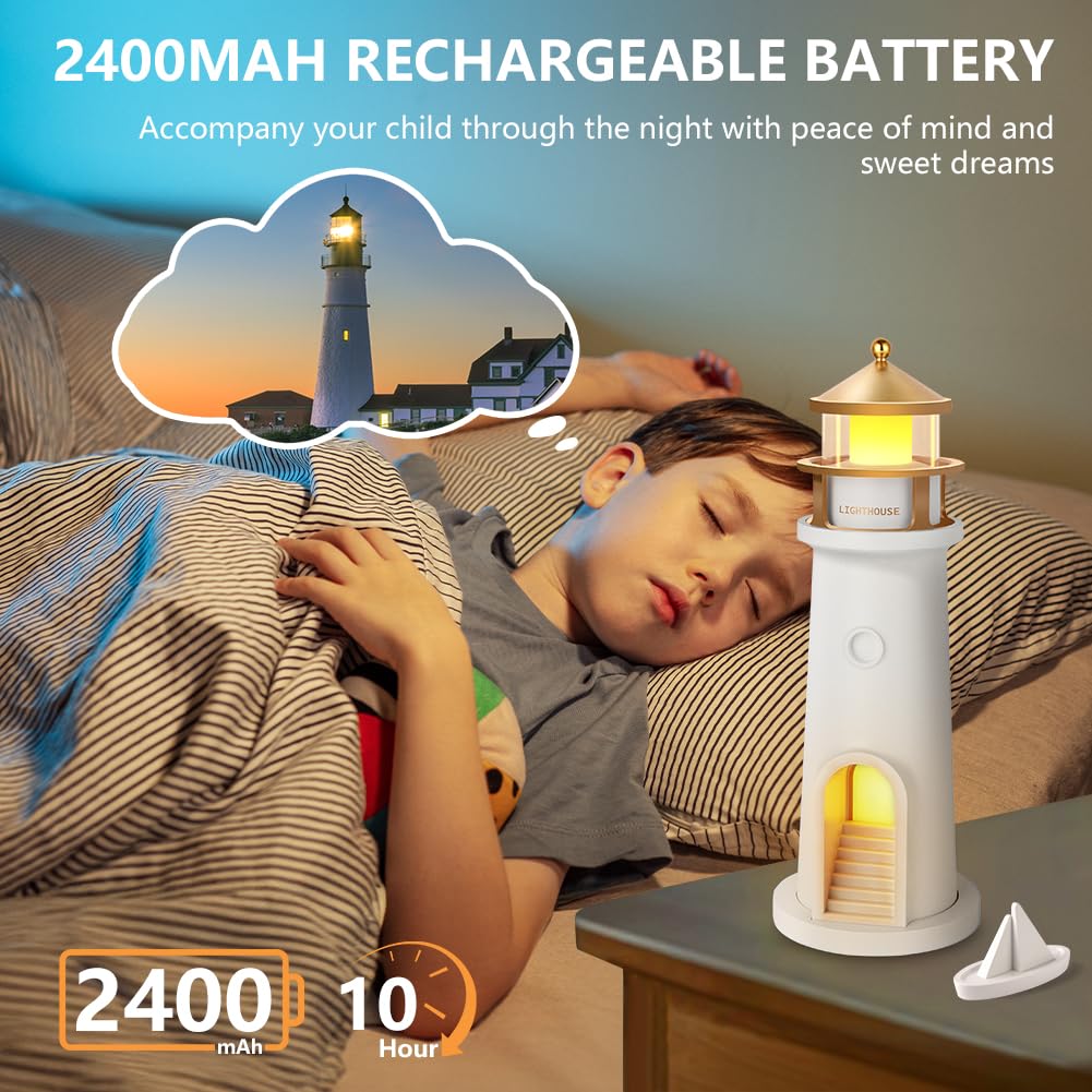 Lámpara de faro, faro LED recargable, lámpara de faro de proyección de luna con control remoto y función Bluetooth, para cumpleaños, día de Acción de Gracias, día de San Valentín