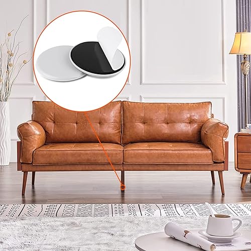 Miniatura 5 de 24 deslizadores de muebles autoadhesivos de 2 pulgadas, deslizadores redondos para muebles pequeños para alfombras, deslizadores móviles de muebles
