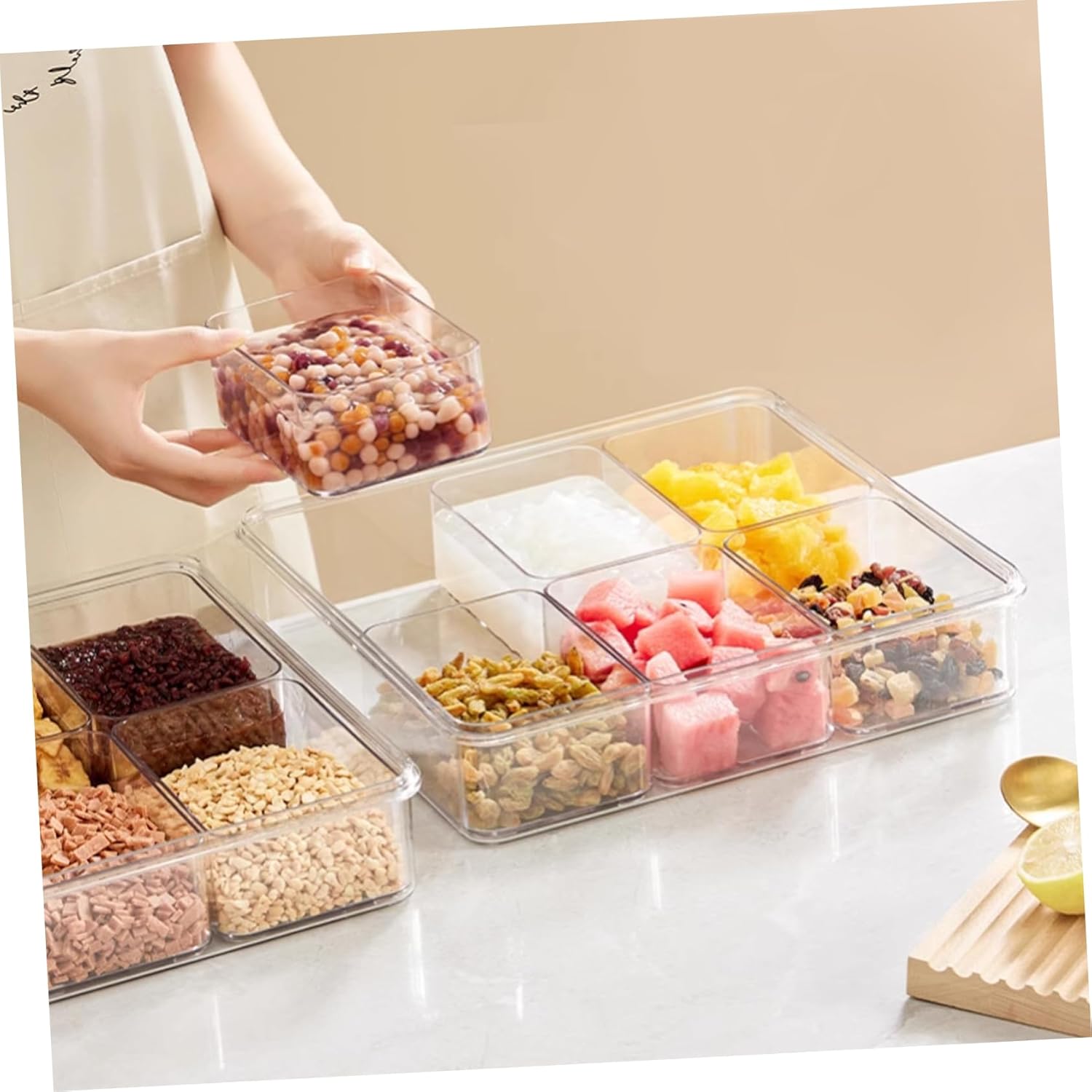 Cabilock Cocktail Shaker Muddler Silverware Bar Supplies Condiment Box for Parties