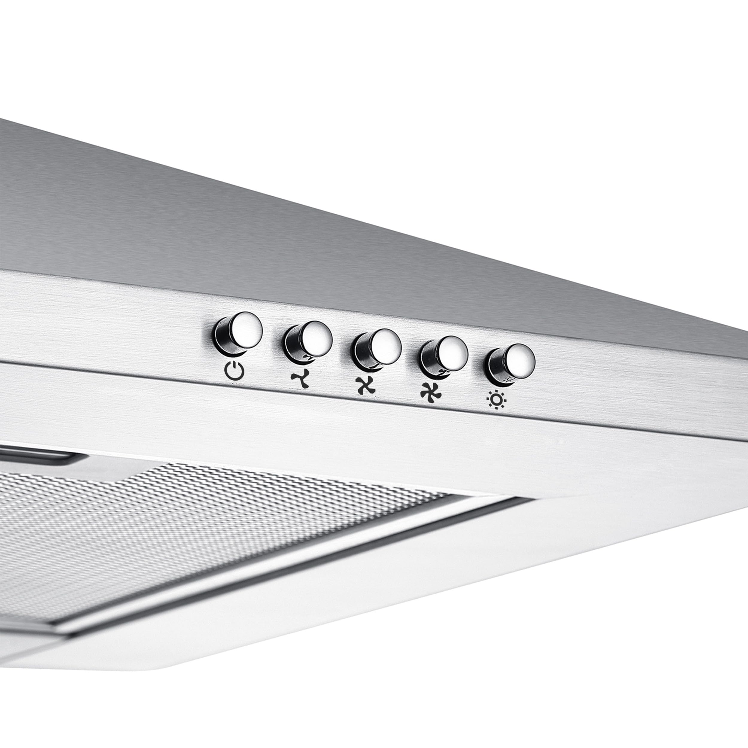 CIARRA Dunstabzugshaube 90 cm Umluft Abluft Pyramide Edelstahl Silber CAS9201A