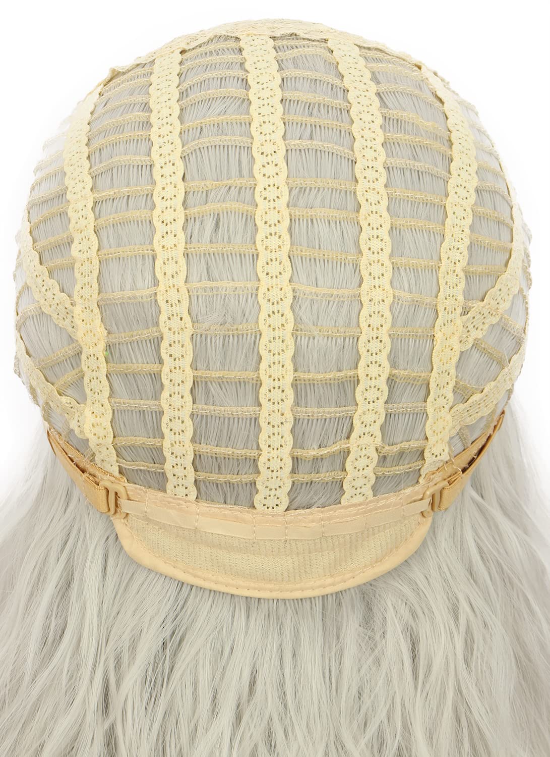 VGbeaty Old Women Long Curly Fluffy Dirty Silver Grey Witch Halloween Cosplay Party Wig - Image 5