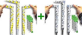 ALIEN PROS 6 Pack Yellow Montage & Tetris Mix Golf Grip Wrapping Tapes - ReGrip in 1 Minute