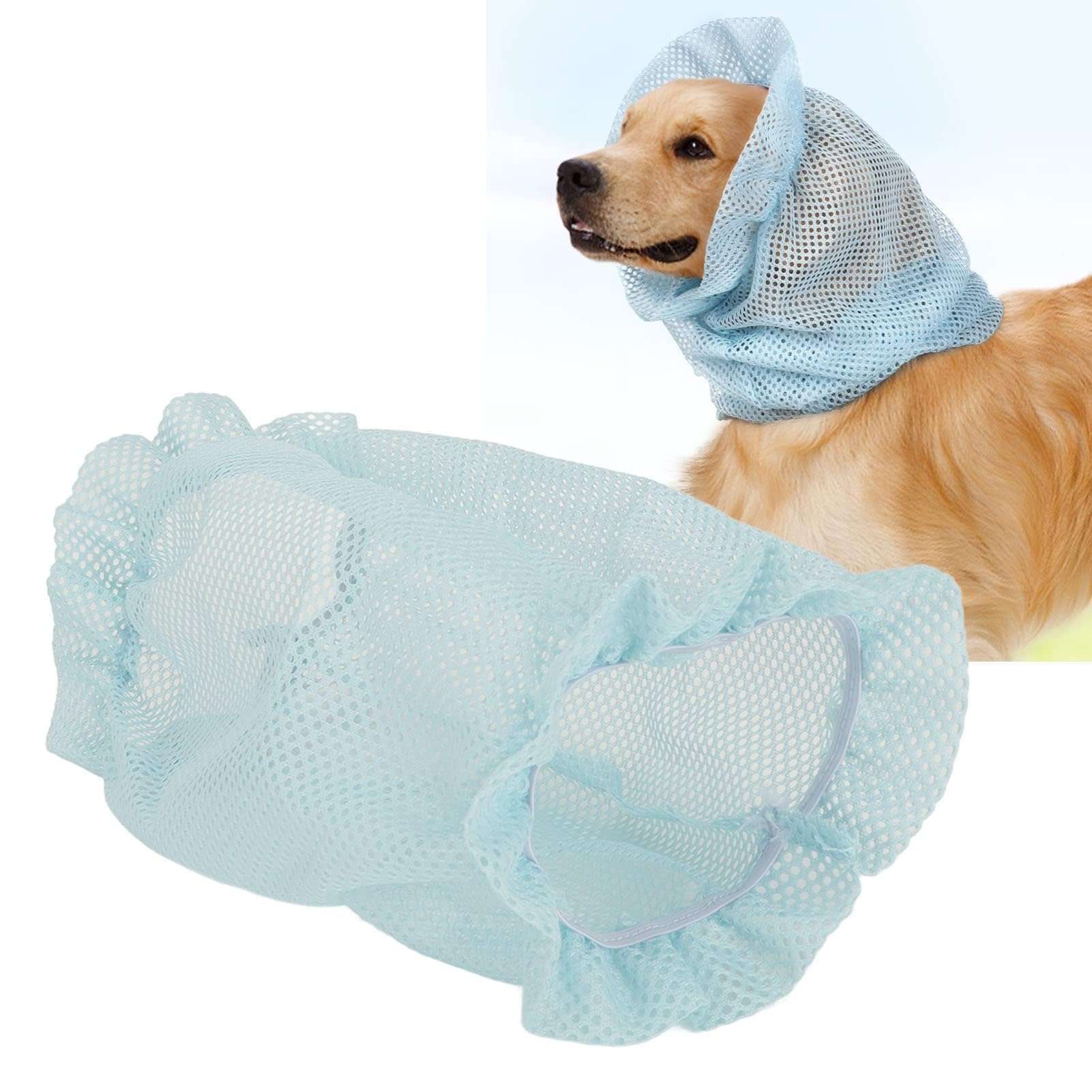 Copriorecchie per Cani, Elastici e Durevoli Paraorecchie per Cani in Tessuto a Rete Copriorecchie per Cani Insetti a Prova di Paraorecchie per Cani Avvolti Paraorecchie Stile (L 36x25x3 cm /