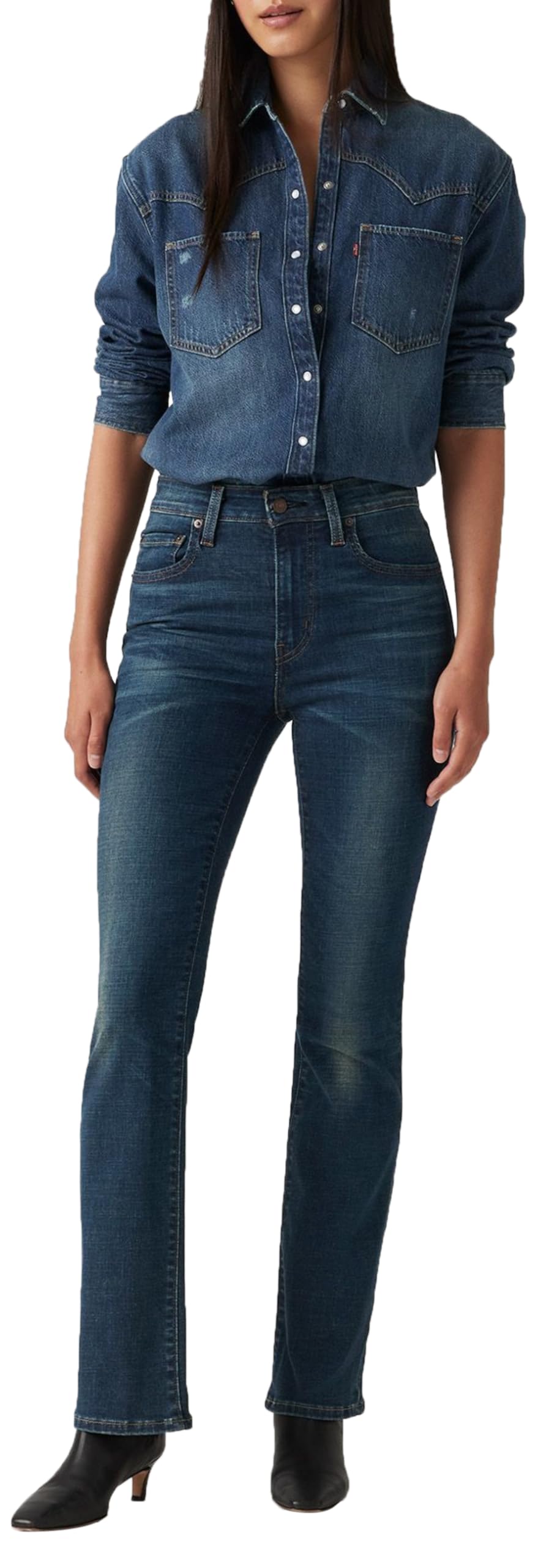 Levi's Women's 725 High Rise Bootcut Jeans, Miles Apart, 28W x 32L