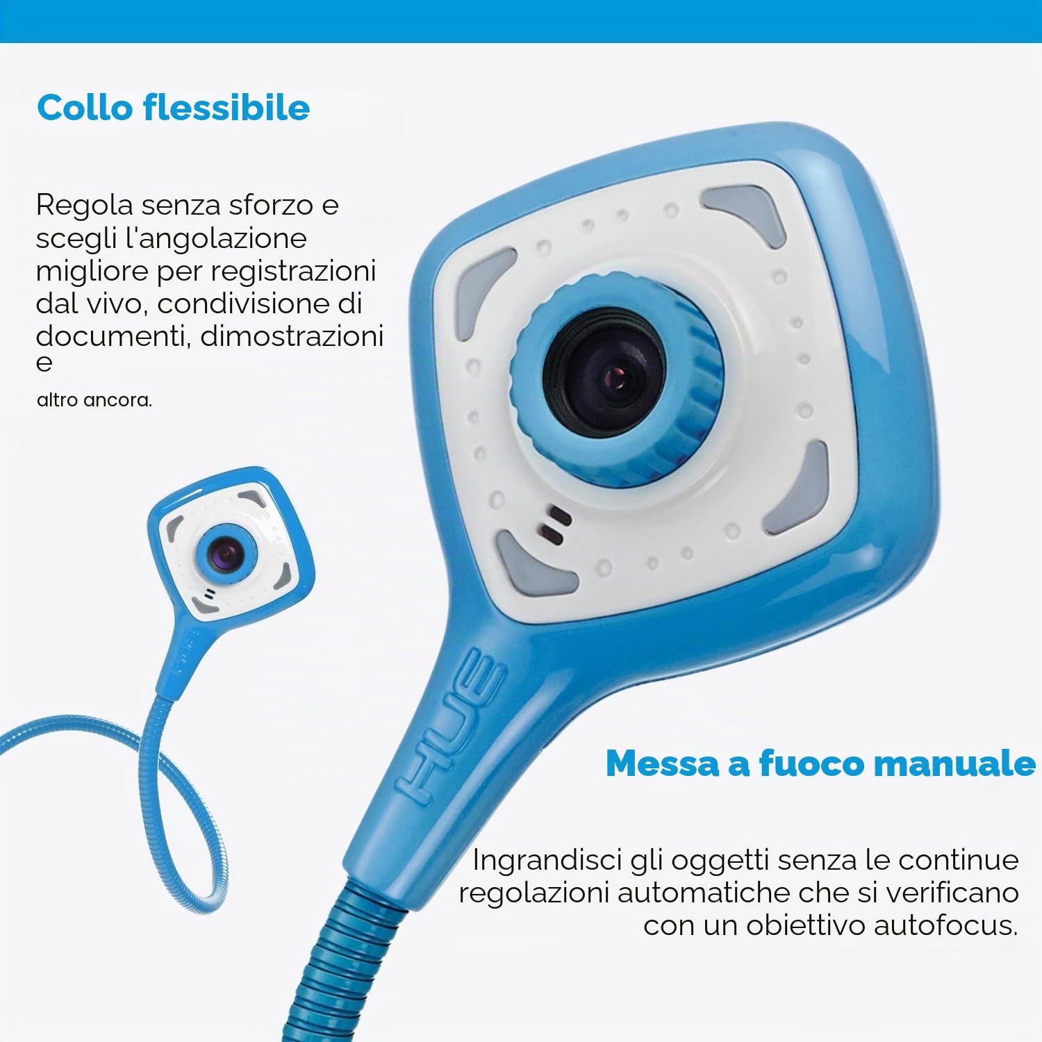 HUE HD Pro Visualizzatore di Documenti/Telecamera USB, Blu