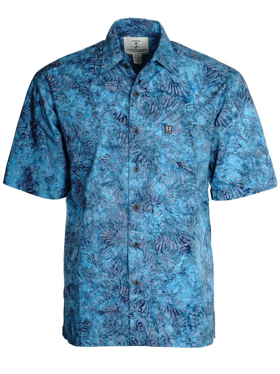 Men's Cajuns Paradise Batik Cotton Hawaiian Shirt