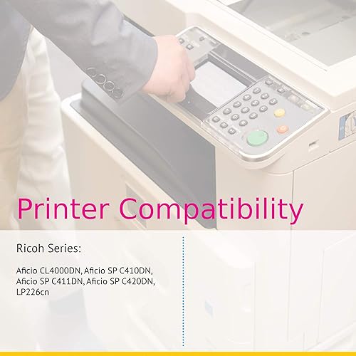 Miniatura 5 de Clever Supplies CS - Cartucho de tóner compatible para Ricoh CL4000DN 888308 Color negro láser Aficio CL4000DN Aficio SP C410DN Aficio SP C411DN