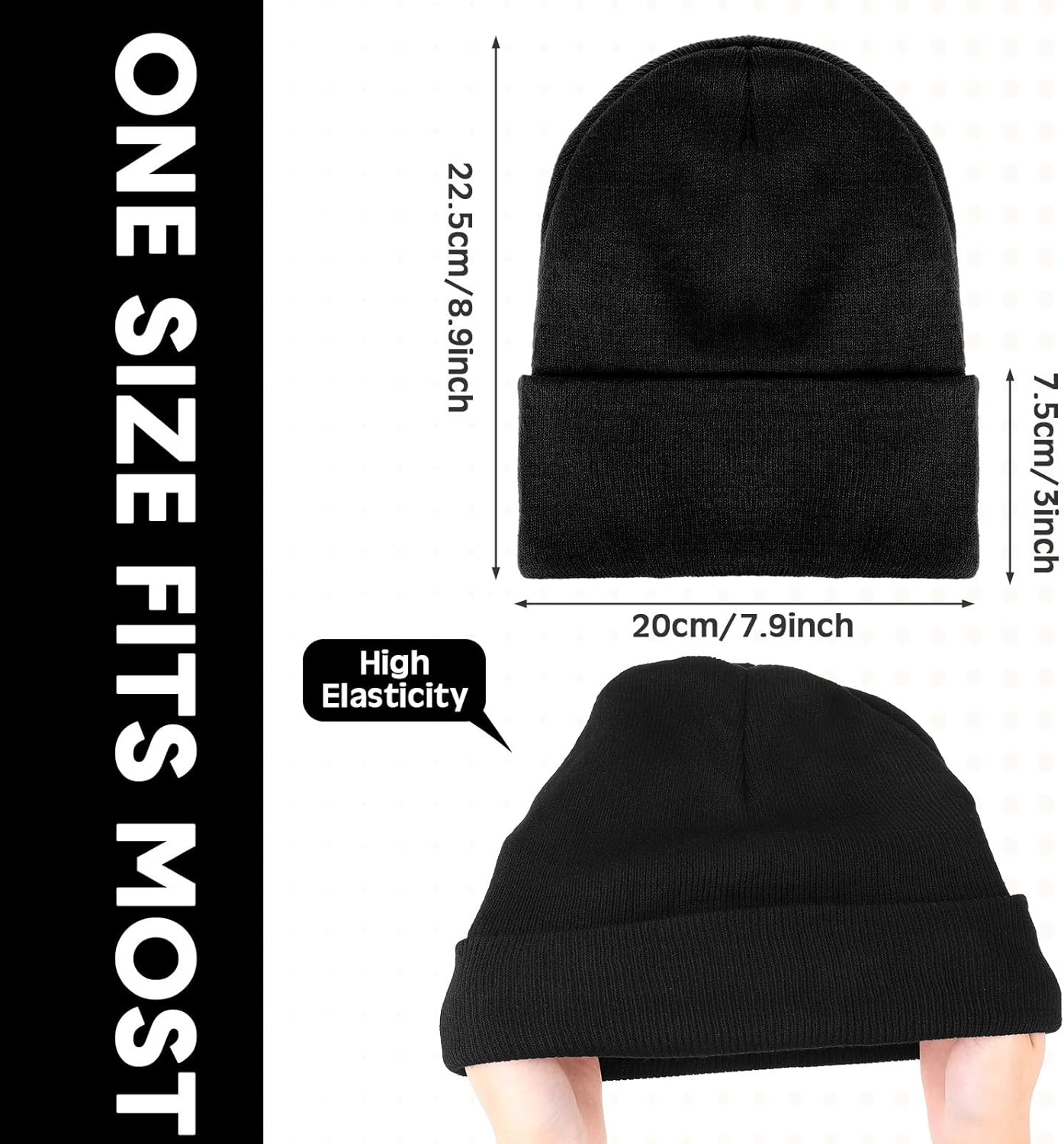 Hicarer 16 Pcs Satin Lined Winter Beanies for Women Men Bulk Silk Lining Hats Soft Warm Acrylic Knitted Beanie Hat Caps - Image 4