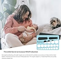 Vista 2 de Medidor de pezones, herramienta de medición de brida para bridas de extractor de leche - Compatible, bridas de silicona, cojín de extractor