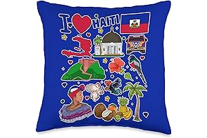 Haitian Symbols Cultural Icons Throw Pillow