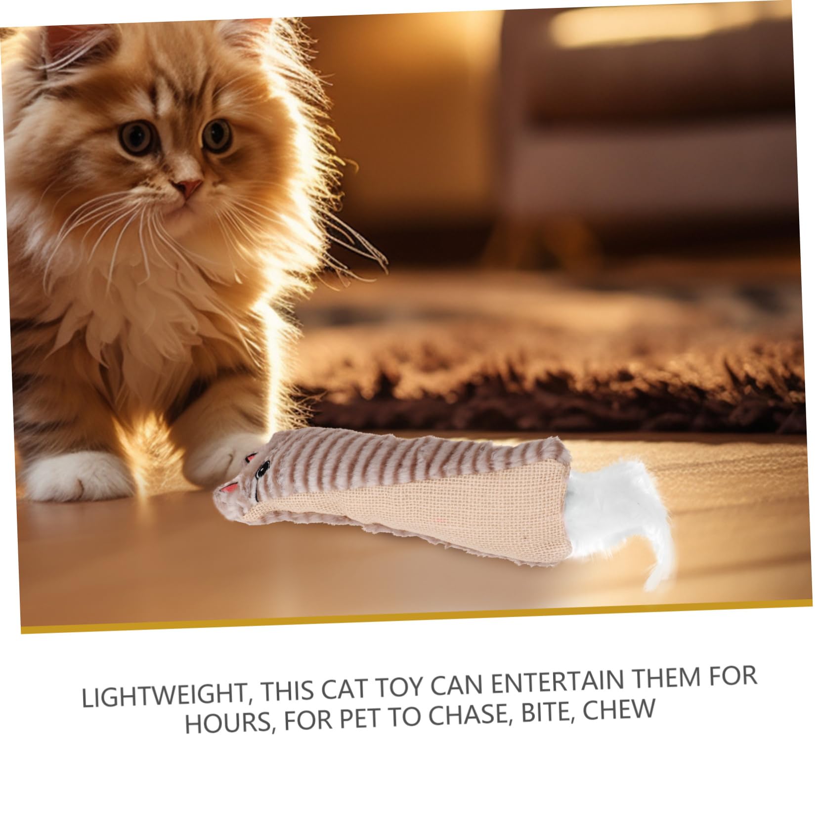 HEMOTON Cataire pour Chat avec Papier Bruissant Plush pour Mâcher Soulagement de Ennui Problèmes Dentaires pour Intérieur