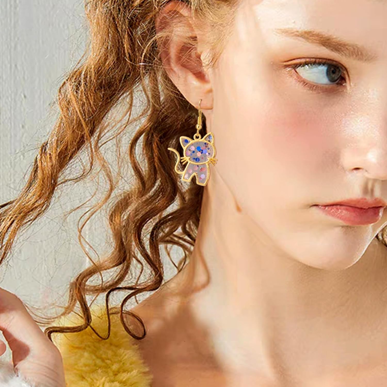 Craftdady 40Pcs Cat Open Back Bezel Pendants 27x25mm Cute Kitten Blank Hollow Pressed Frame Charms Animal Alloy Dangle Charms Resin Casting Pendants for DIY Crafts Earring Necklace Jewelry Making - Image 7