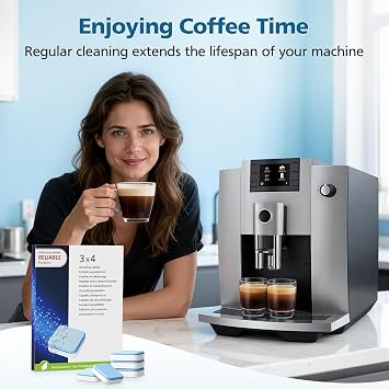 Coffee Machine Descaling Tablets Compatible with Jura Automatic Coffee Makers, 12 Count