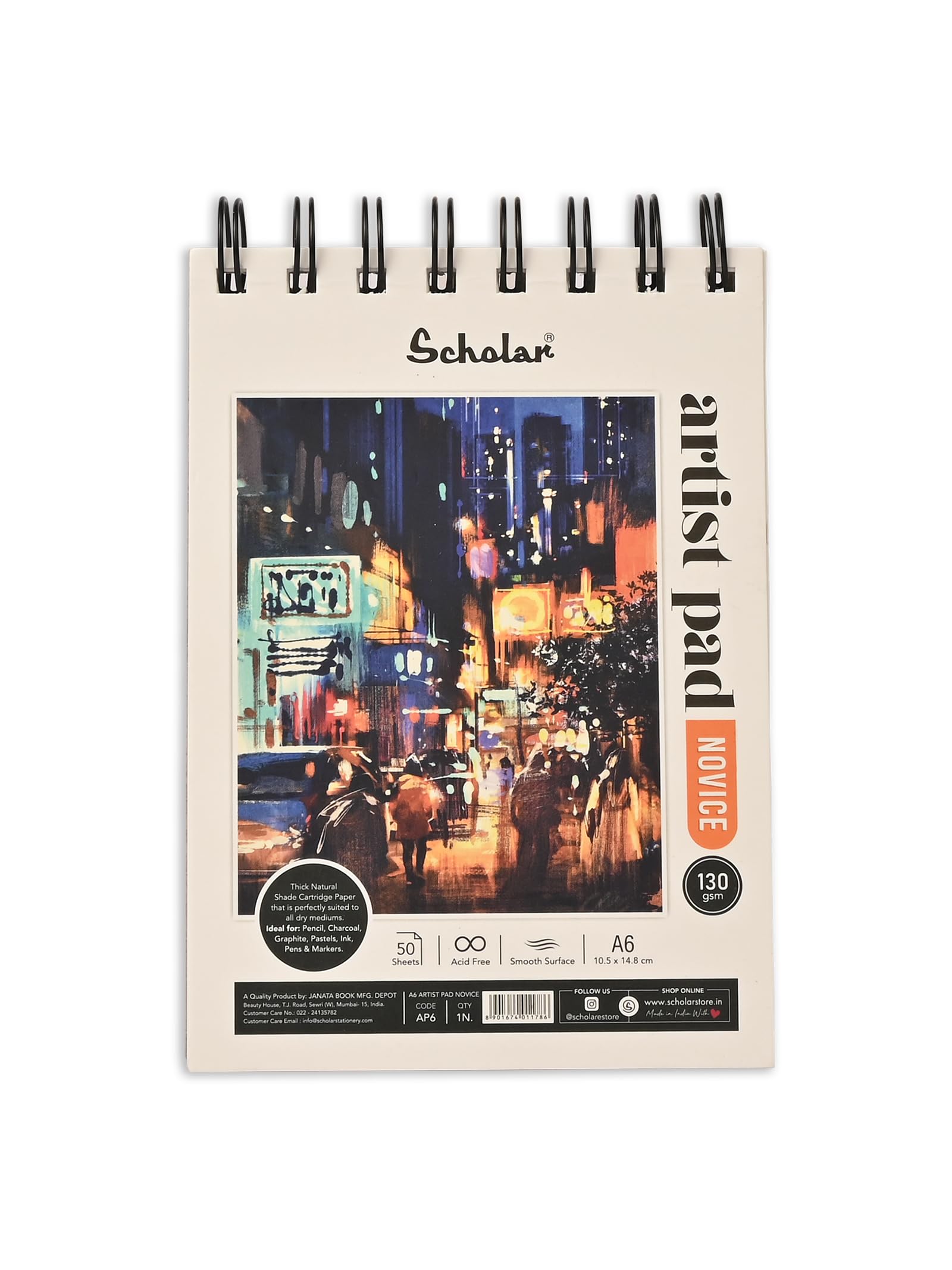 Scholar Artist Pad (Pack of 4) (130 Gsm Natural Shade Cartridge Paper) (A6) (B08LBMG1ZN) Amazon Price History, Amazon Price Tracker