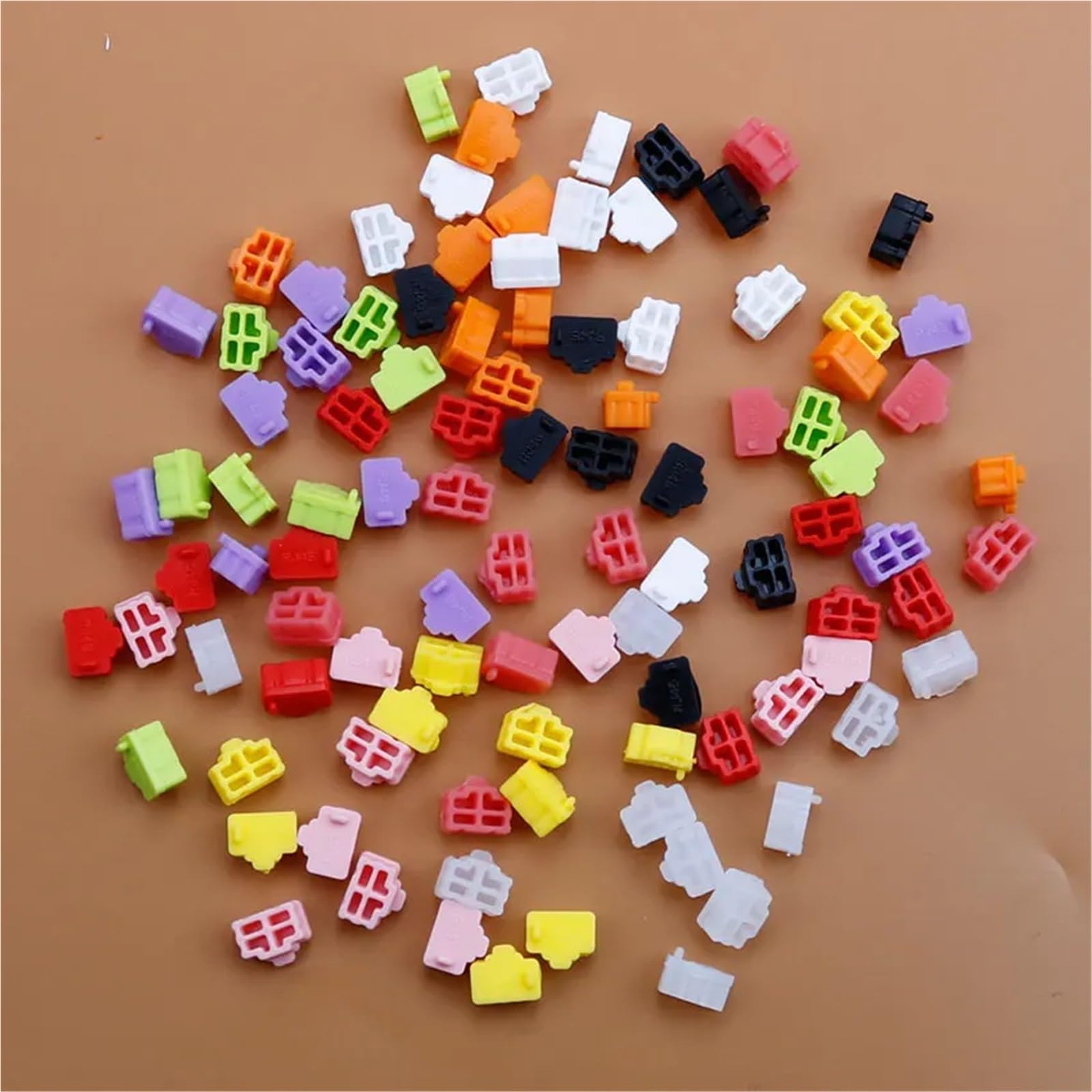 RJ45 Anti-Staub-Abdeckkappe, Ethernet-Hub-Port, RJ45, Anti-Staub-Abdeckkappe, Schutzstecker, Buchse, Silikon-Staubstecker für Hubs, Switches, Weiß, 100 Stück