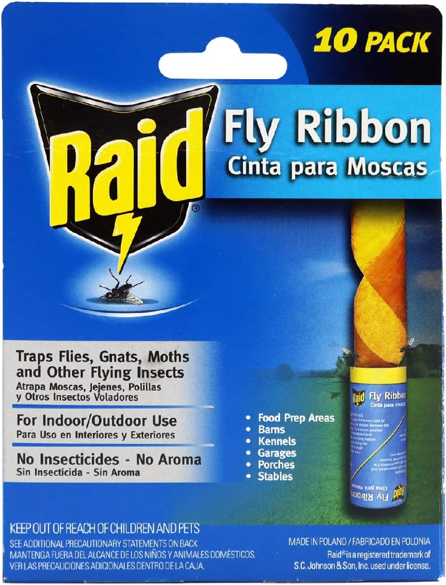 Raid FR10-RAID Fly Ribbon, Fly Tape, 10 Count