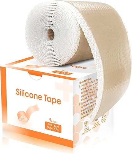 Carbou Hojas de silicona para cicatrices rollo de 16 x 60 pulgadas rollo de cinta de silicona suave fácil de rasgar para eliminar cicatrices hojas