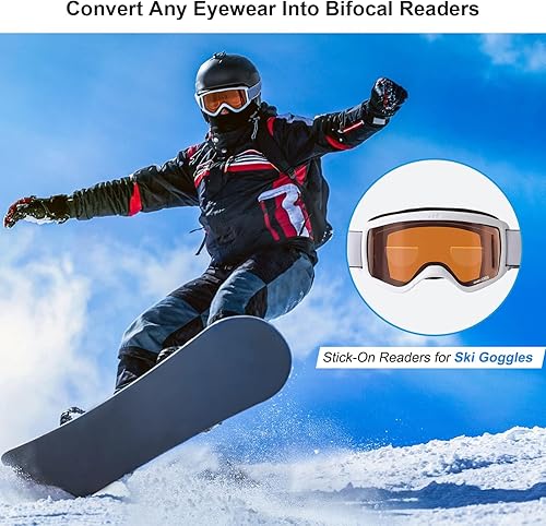 Miniatura 3 de OKH Lector de lentes bifocales adhesivas, lentes de lectura con aumento adhesivo para gafas, no necesita agua