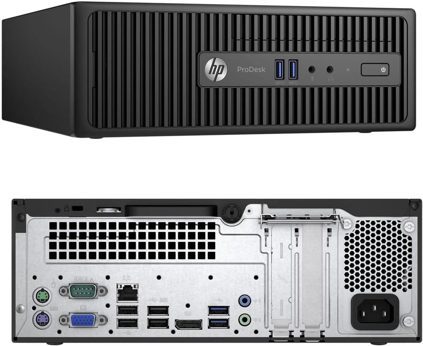 HP ProDesk 400 G3 SFF Ordinateur de Bureau, Intel Core i7-6700T, 8 Go de RAM, SSD de 256 Go, Wi-FI, Bluetooth, Clavier QWERTY américain, Windows 11 Pro (reconditionné)