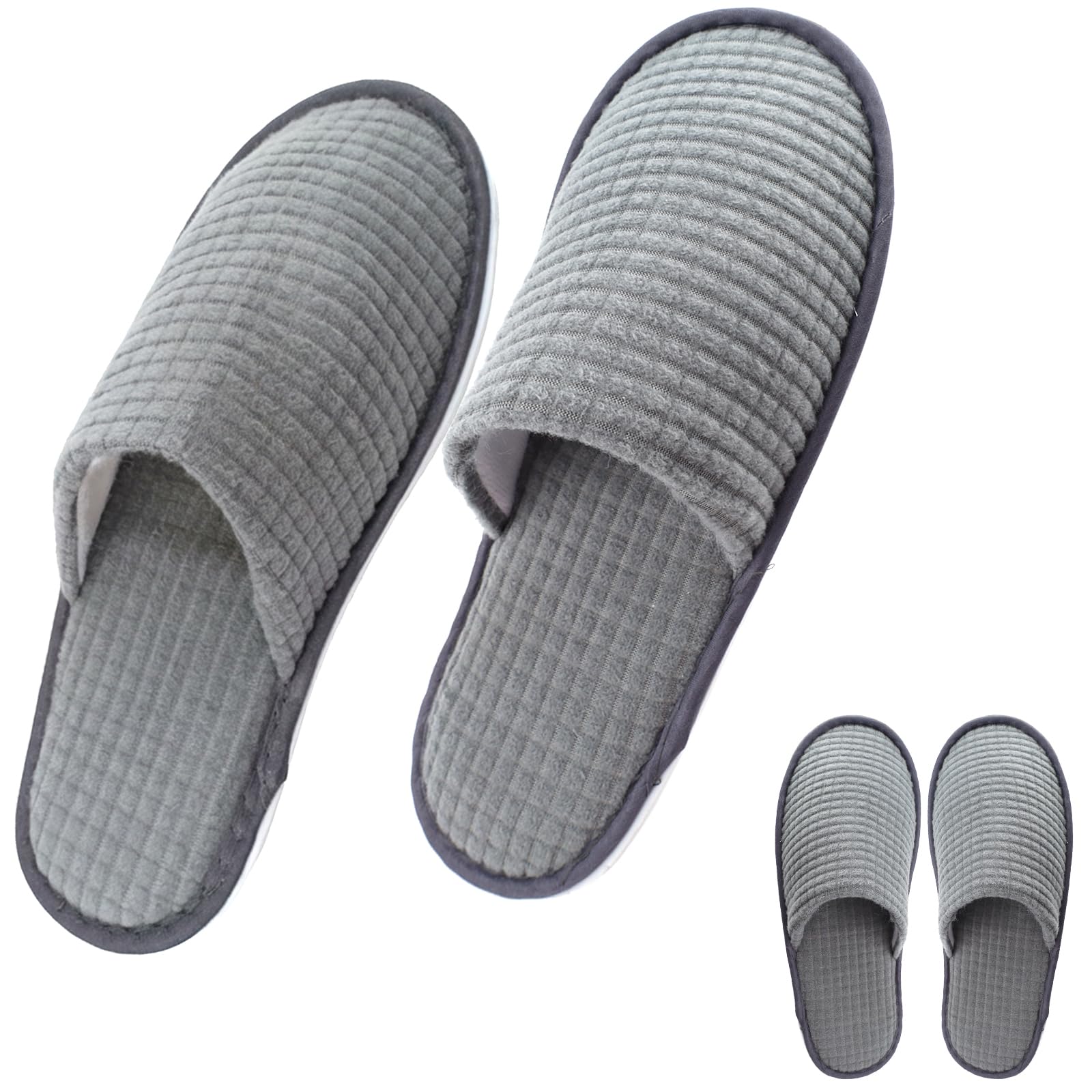 1-Pair Spa Slippers - Non Slip Slippers For Guest Women & Men -Washable & Reusable Guest Slipper for Indoor Hotel, Spa, Travel, Shoeless Home, House, Bedroom, Bride Slippers