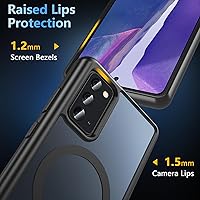 Vista 5 de OWKEY Case for Samsung Galaxy Note 20,Magnetic Galaxy Note 20 Phone Case [Compatible with MagSafe] Anti-Fingerprint Translucent Matte Shockproof