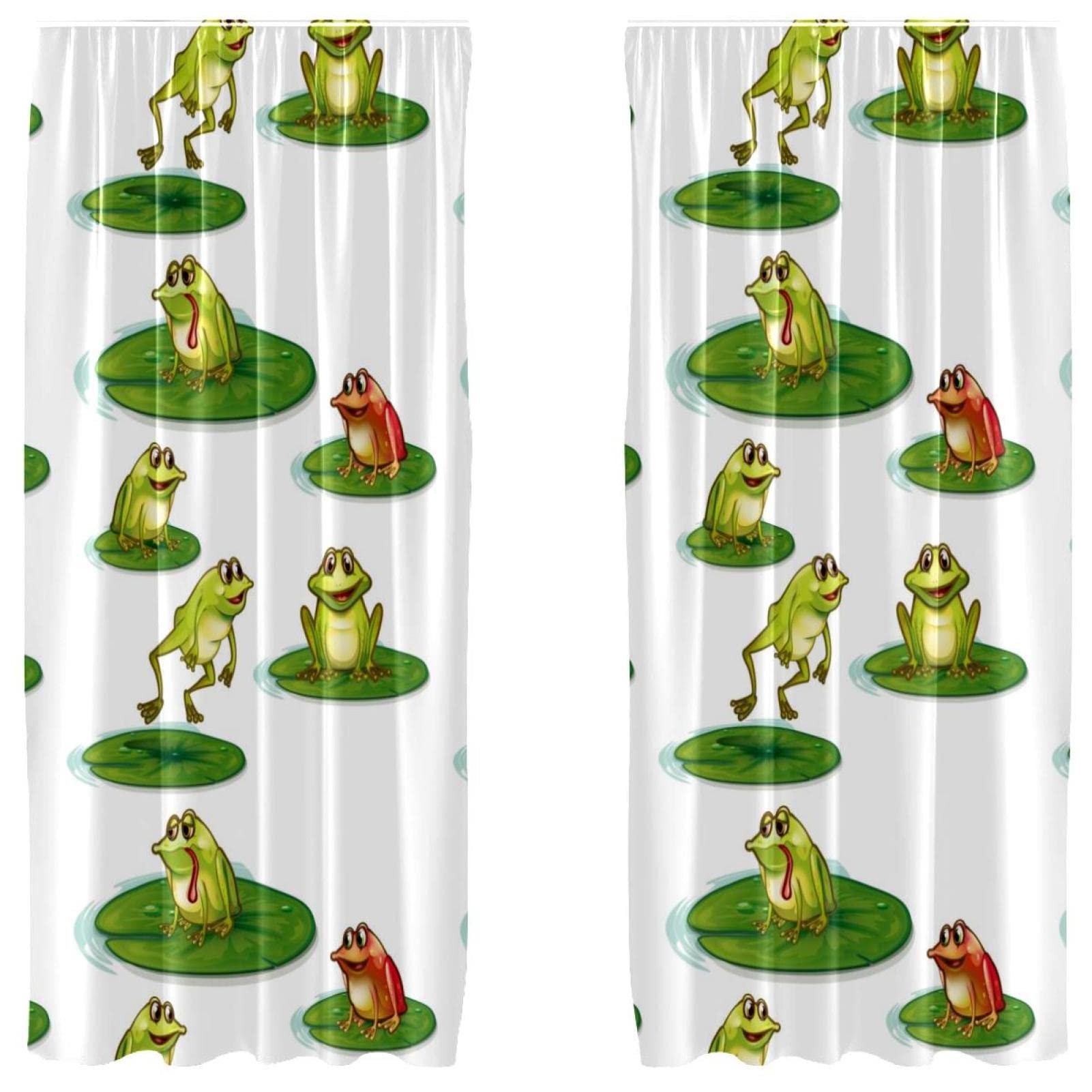 Cortinas de ranas infantiles decorativas para llenar de luz y alegría el cuarto de juegos