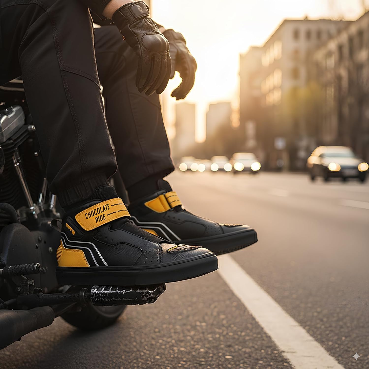 Motorcycle Shoes for Men,Motorcycle Riding Shoes Motocross Protective Boots with Zipper, Ankle Support