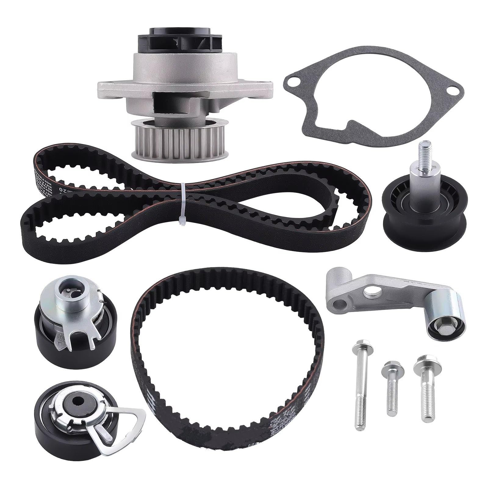 Compatible Con Seat Para Leon 2000-2006 Para Toledo 2000-2006 Tensor Correa E Transmisión Ventilador Alternador KP25565XS- 036198119H 5516XS Kit Distribucion Auto