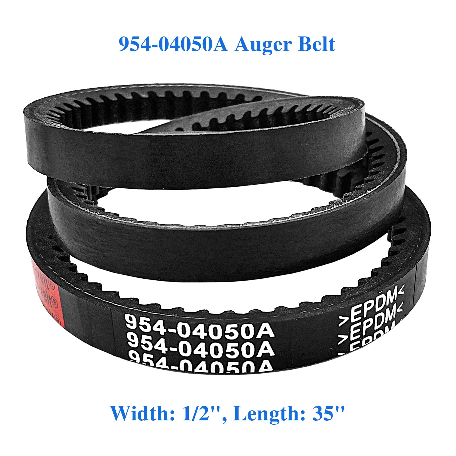 Snow Blower Belt 1/2 X 35.7 - Replaces MTD 954-04204, Gas-Powered
