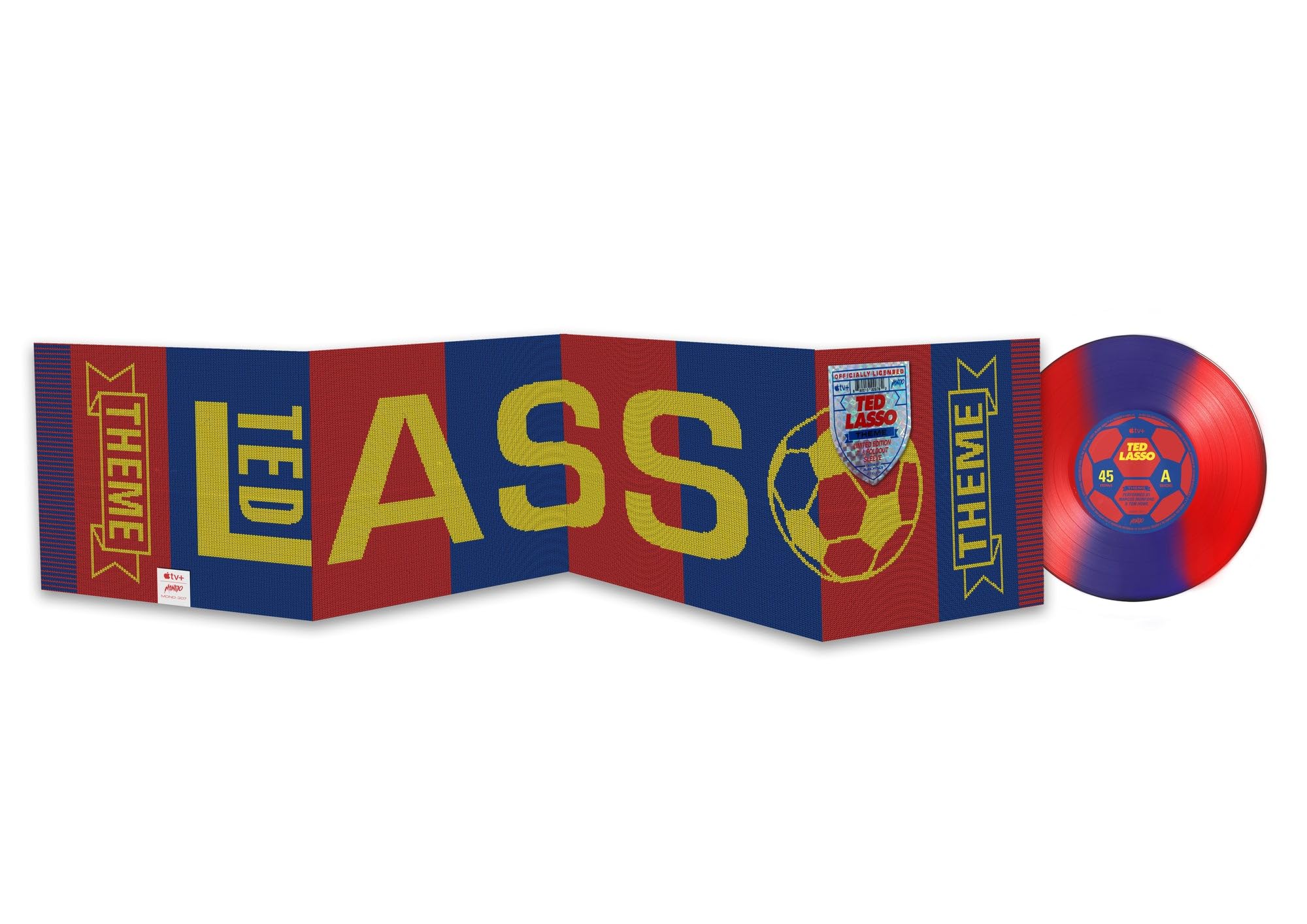 The Ted Lasso Theme Soundtrack to 2500 Copies Tri-Stripe Red and Blue