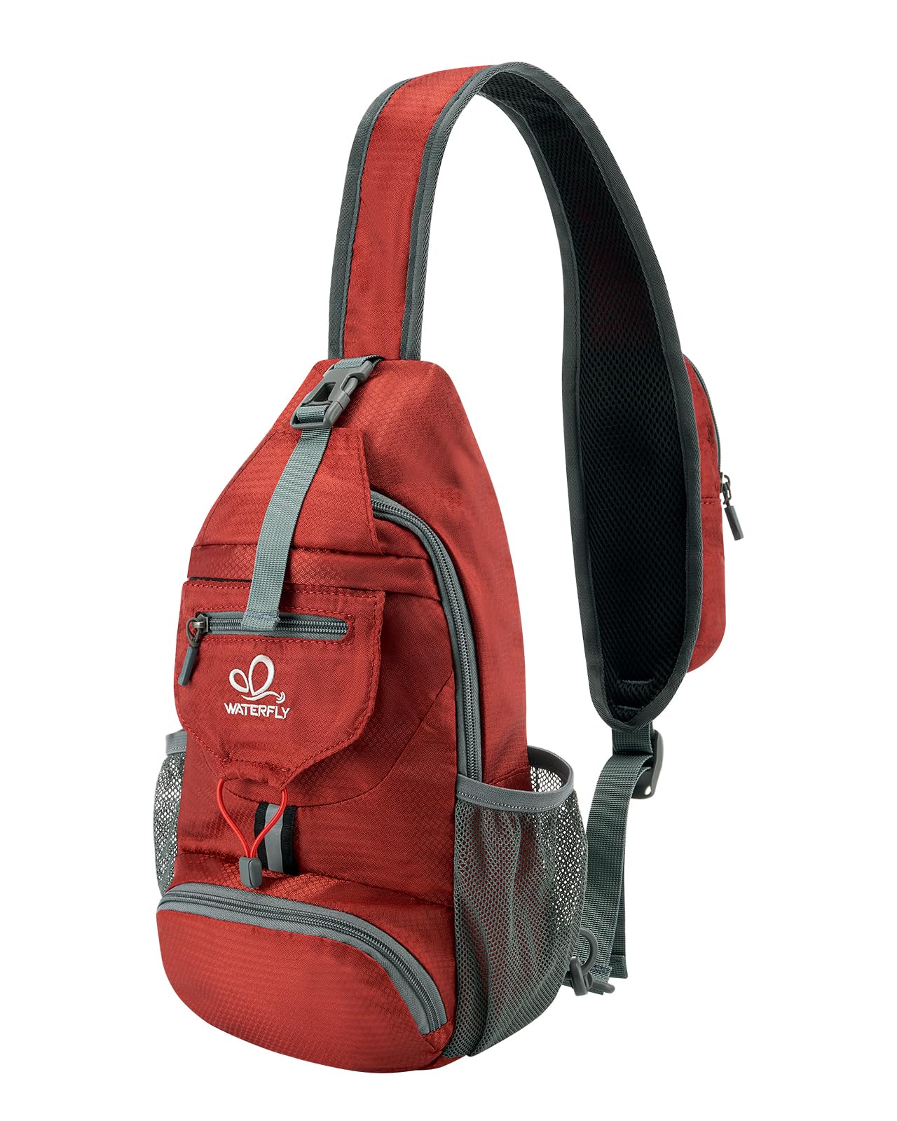 WATERFLY Packable Small Crossbody Sling Backpack Shoulder Chest Bag Daypack for Hiking Traveling