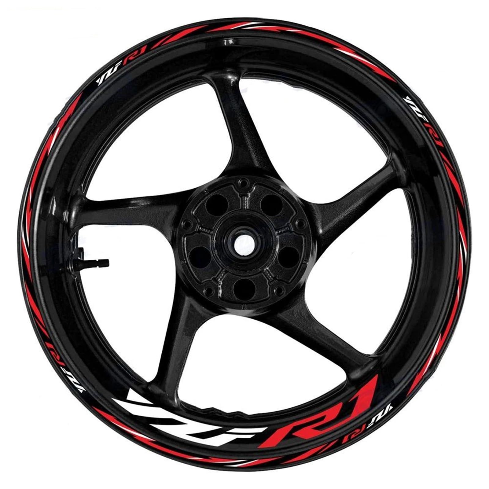 Motorcycle Front Rear Wheel Stickers Decorate Rim Motorbike Hub Tape Decal for Yamaha YZF R1(Color24)