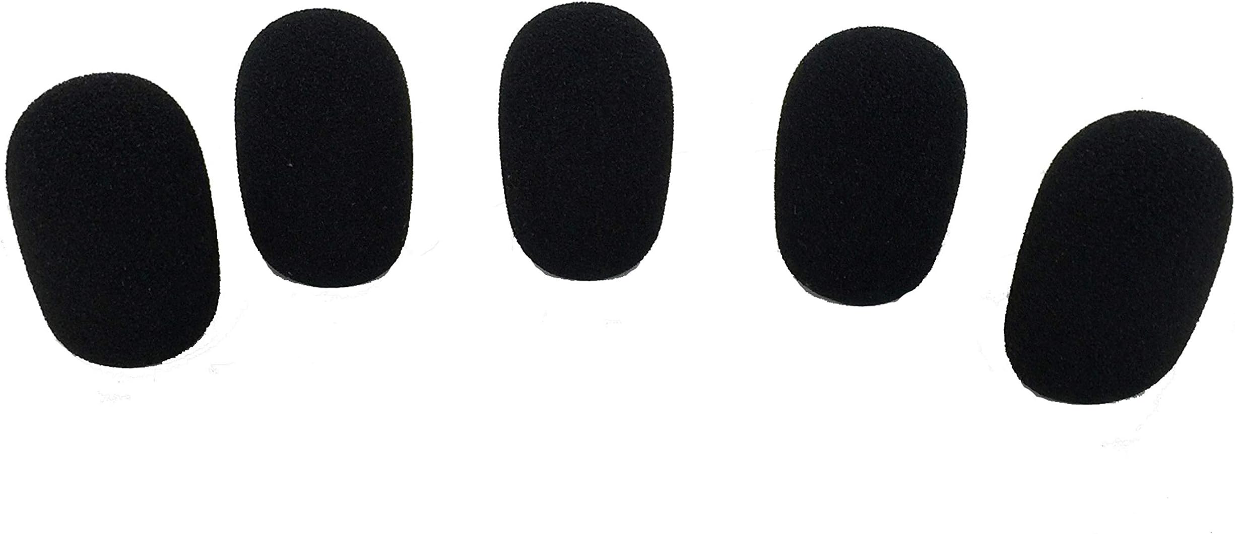 Tetra-Teknica XFFZ5P-BLK Lapel & Headset Microphone Windscreen, Color Black, 5-Pack